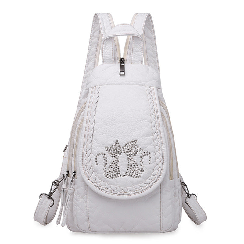 Wholesale PU Embroidery Flower Multifunctional Chest Bag Backpack